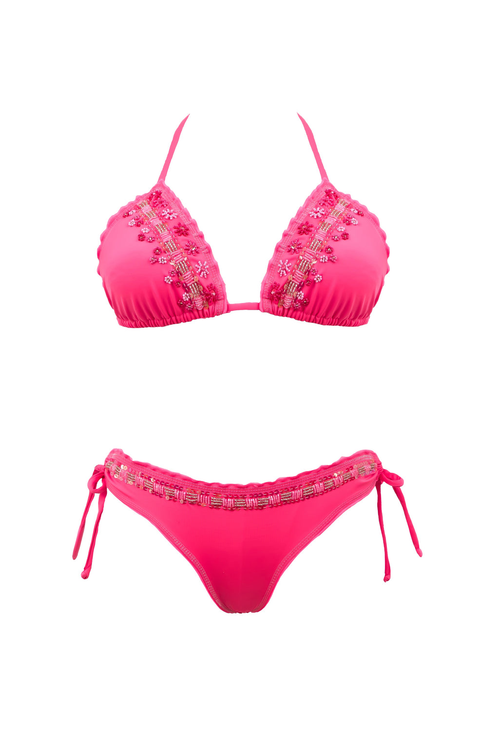BIKINI CEREZO DOS PIEZAS ROSADO - FRONTAL