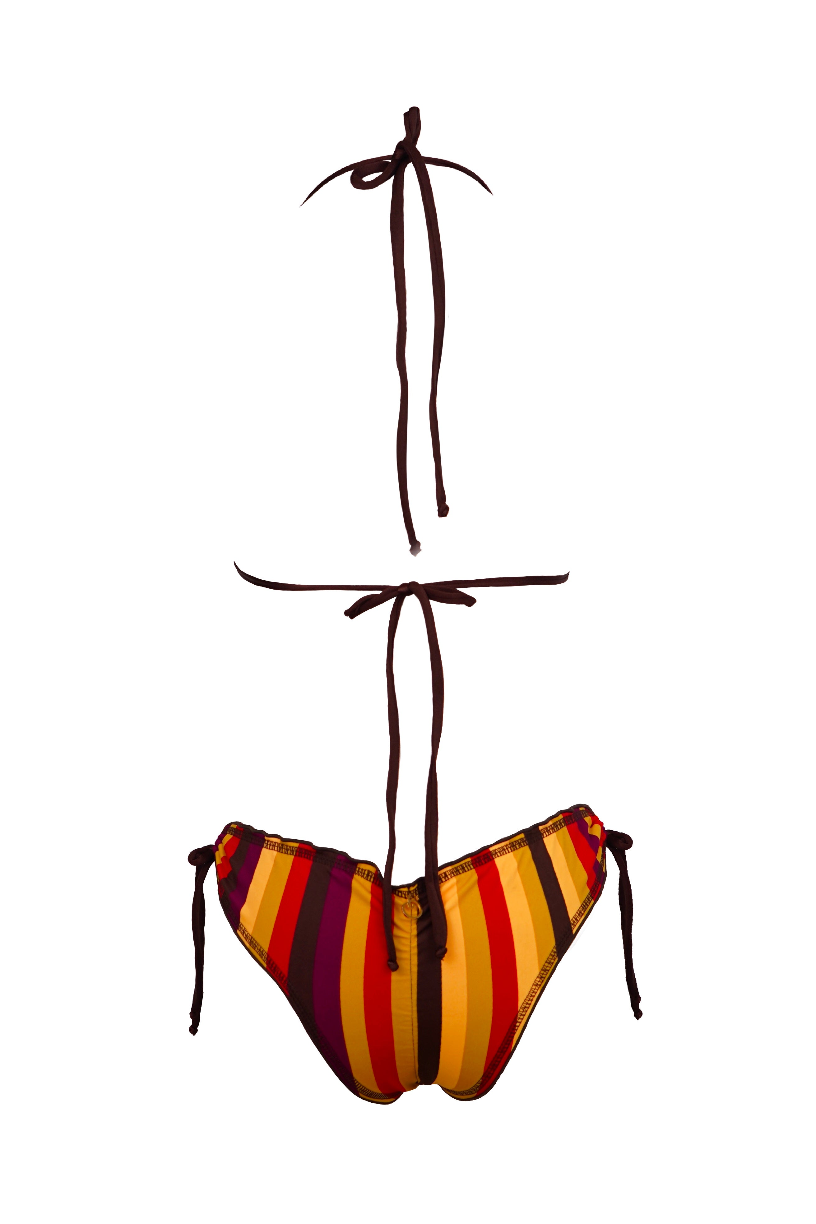 BIKINI CORA DOS PIEZAS CON BORDADO MANUAL - TRASERO