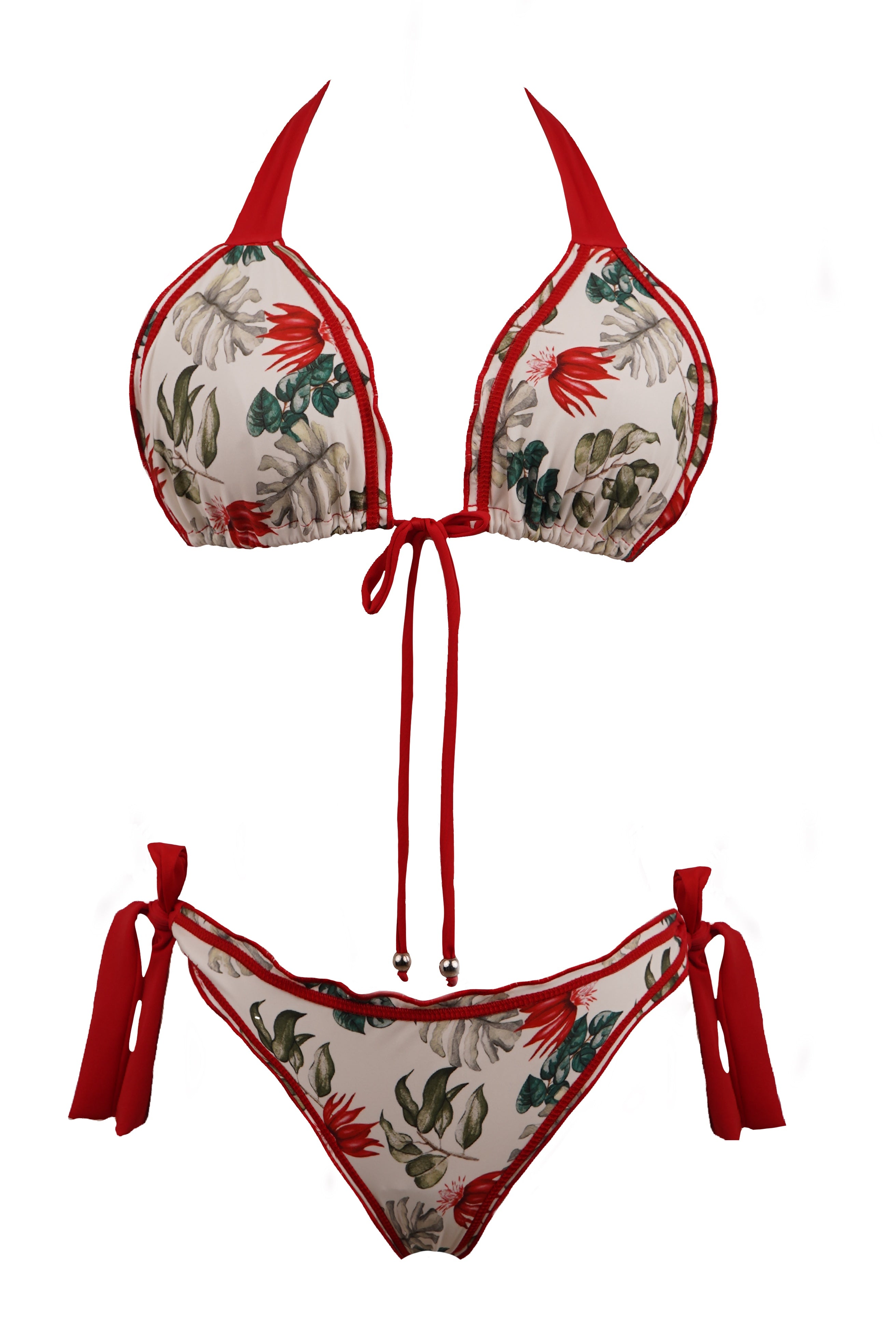 BIKINI DOS PIEZAS AMAPOLA ROJO - FRONTAL