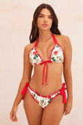 BIKINI DOS PIEZAS AMAPOLA ROJO - MODELO FRONTAL