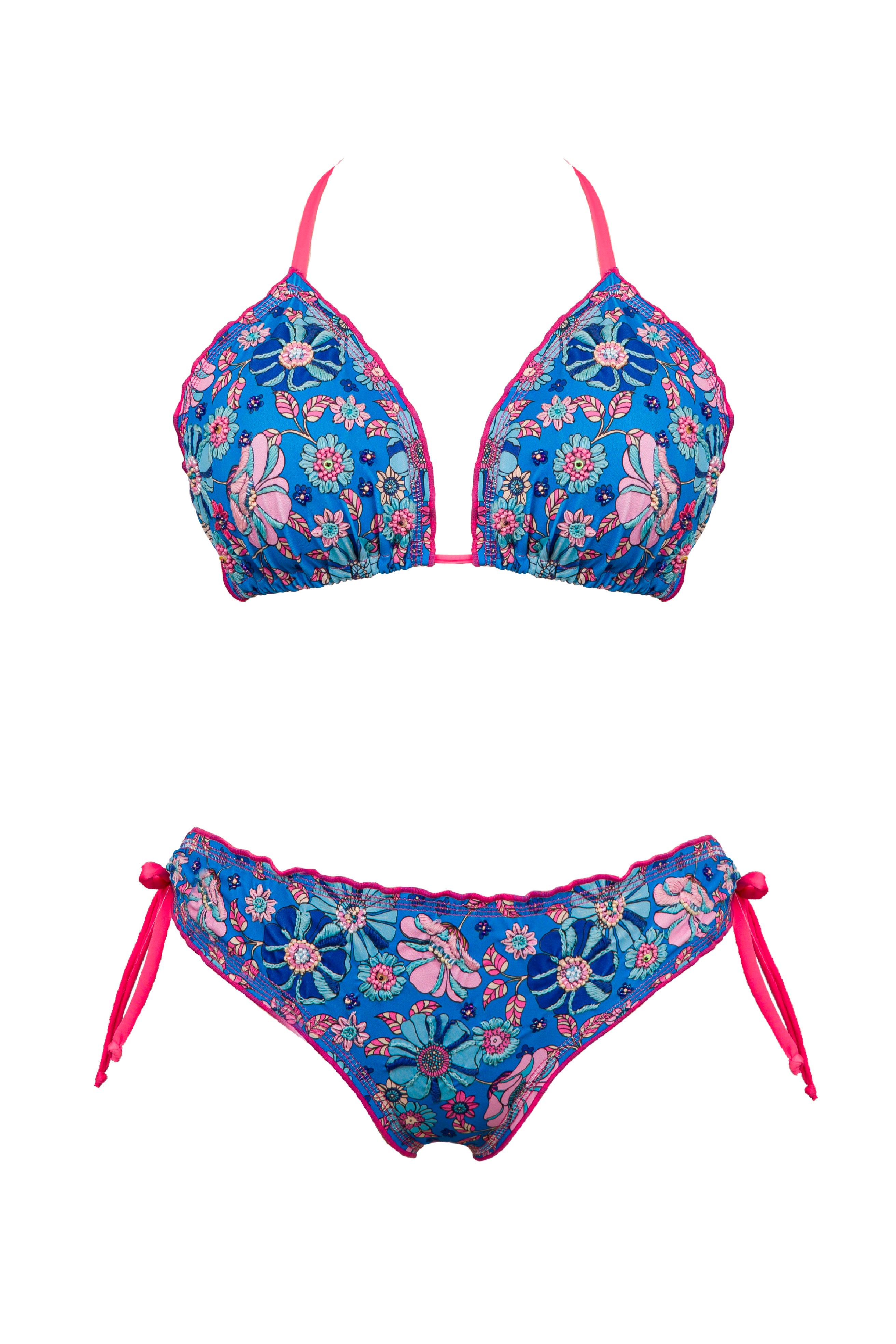 BIKINI IRIS DOS PIEZAS AZUL - FRONTAL
