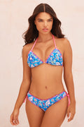 BIKINI IRIS DOS PIEZAS AZUL - MODELO FRONTAL