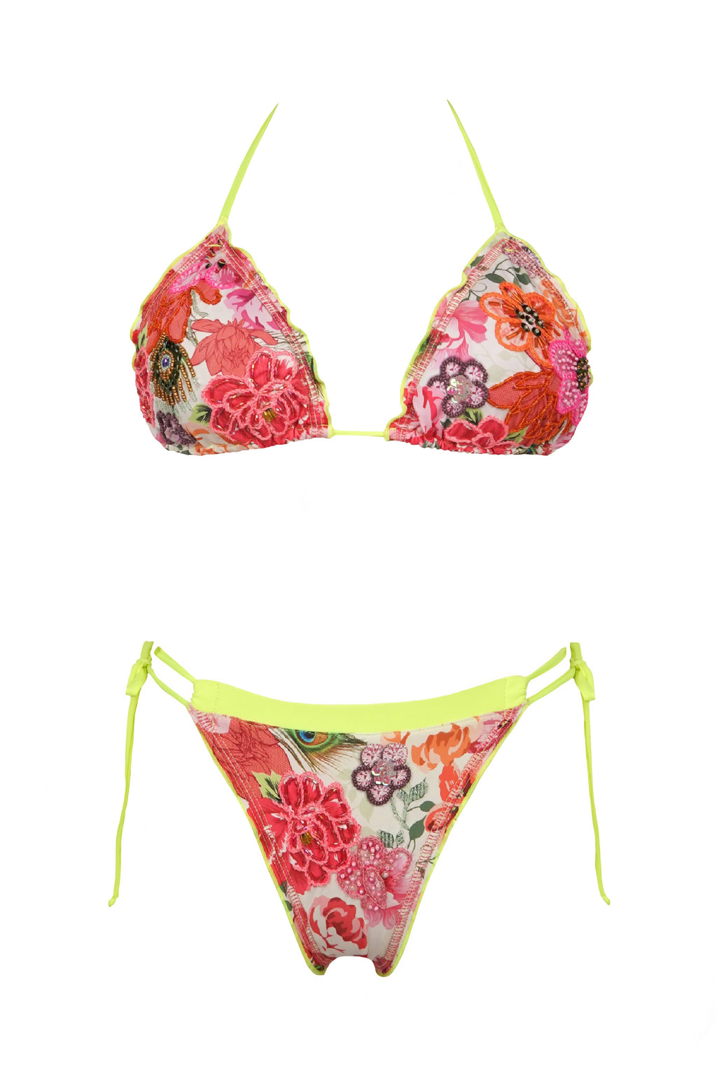 BIKINI NEON GLOW DOS PIEZAS - FRONTAL