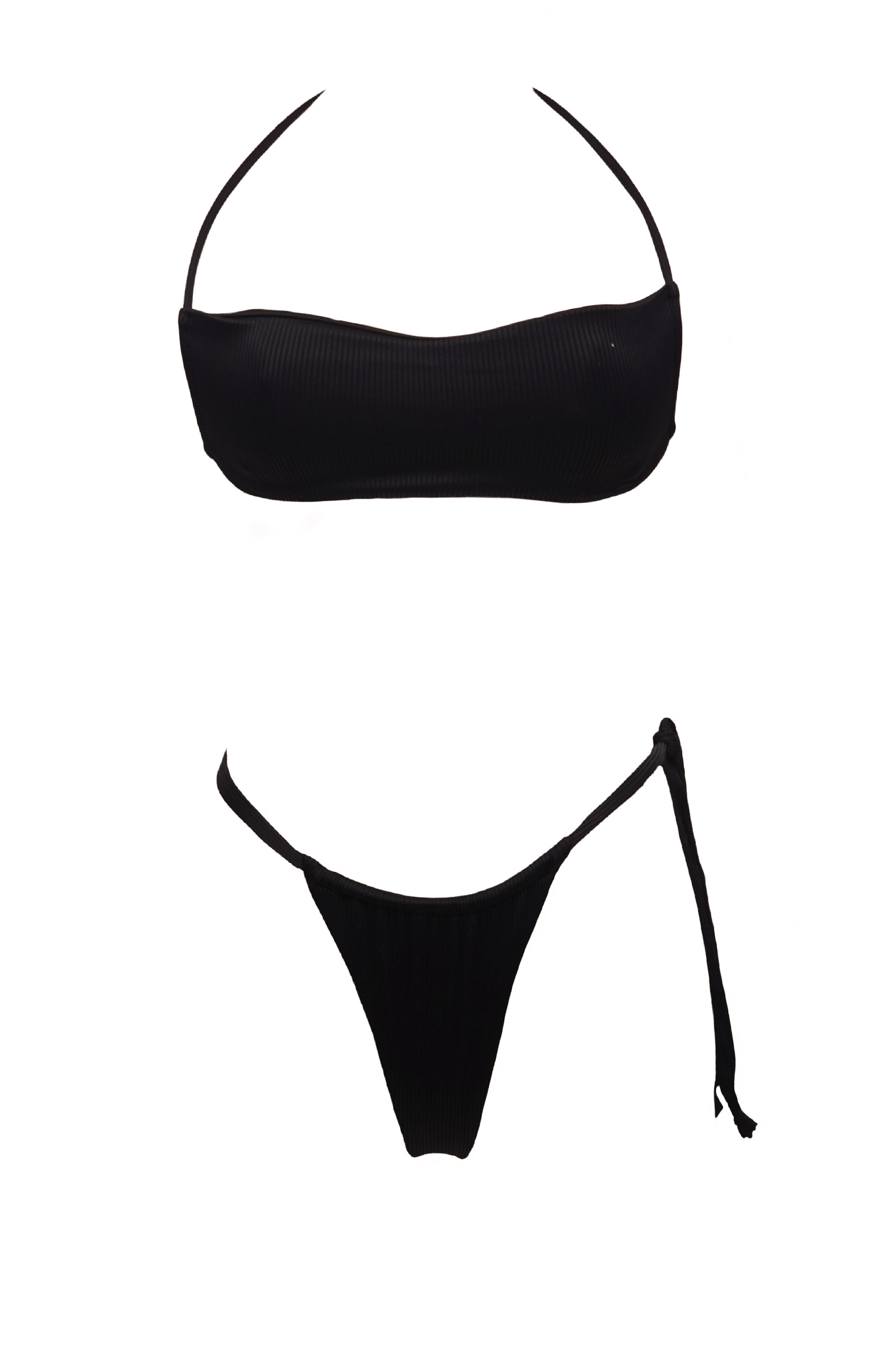 BIKINI PEONIA DOS PIEZAS - NEGRO