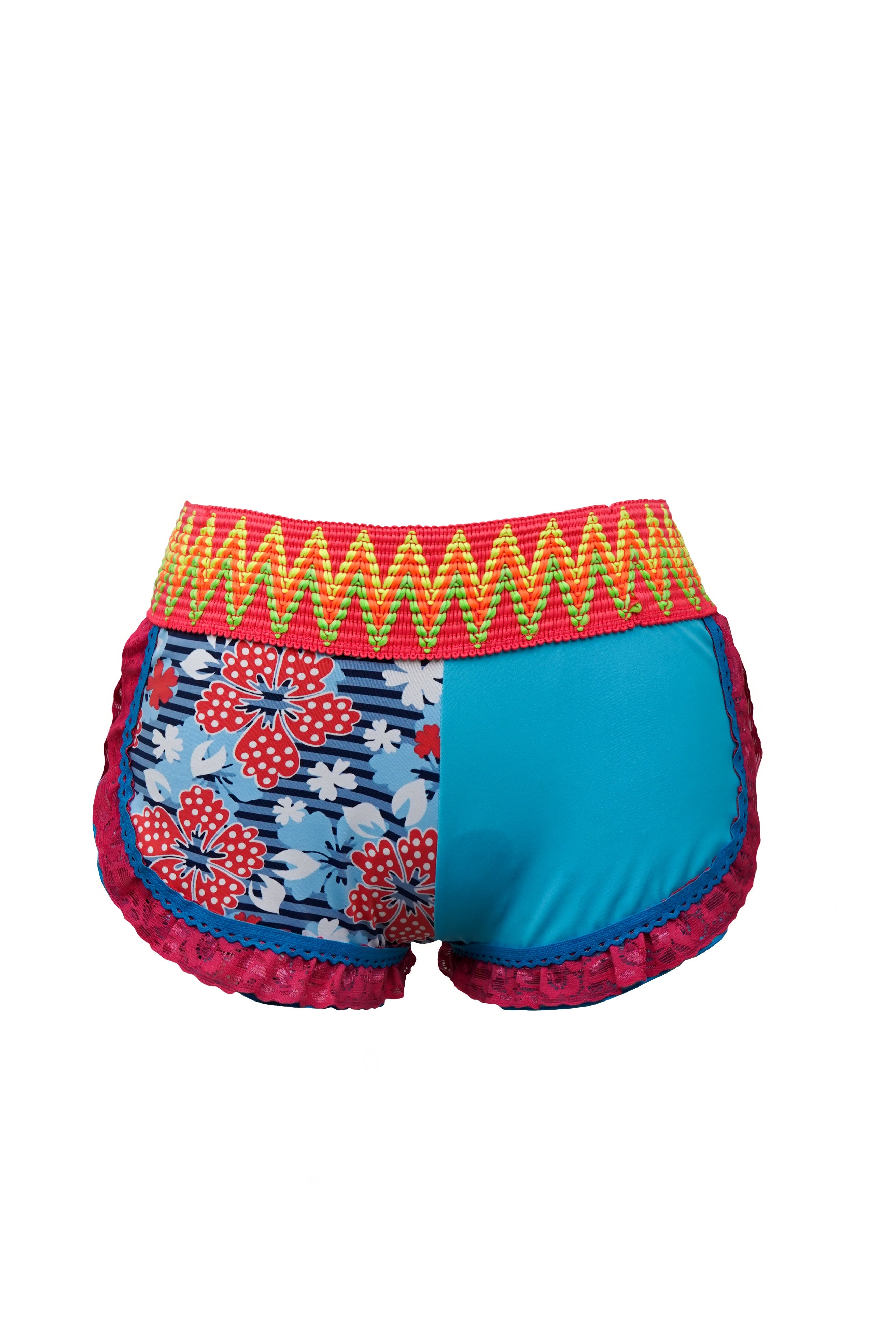 SHORT CEREZZA - AZUL FLOREADO