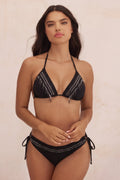 BIKINI NEGRO DOS PIEZAS DE TIRANTES